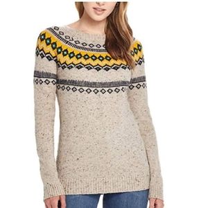 Weatherproof Vintage Yellow Fair Aisle Sweater small